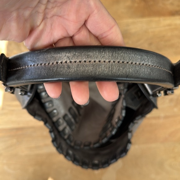 Burberry Embellished Metallic Leather Hobo Bag - Picture 4 of 10